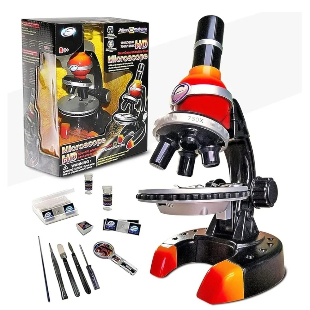HD EDUCATIONAL MICROSCOPE WITH SPECIMEN SLIDE KIT